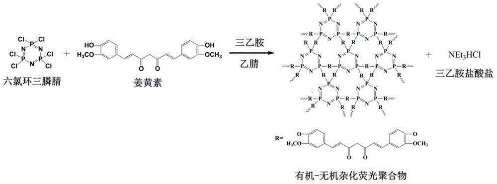 Fluorescence chemical sensor for detecting 2,4,6-trinitrophenol and preparation method of fluorescence chemical reactor