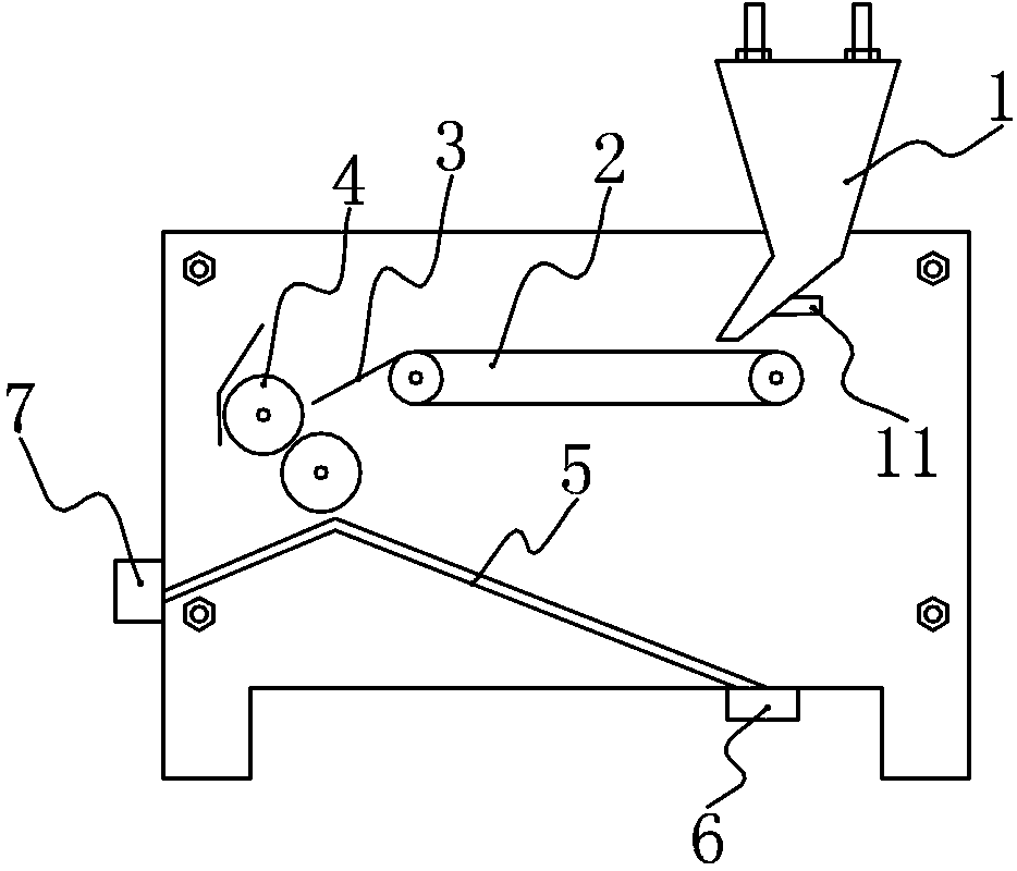 Automatic green soybean husking machine