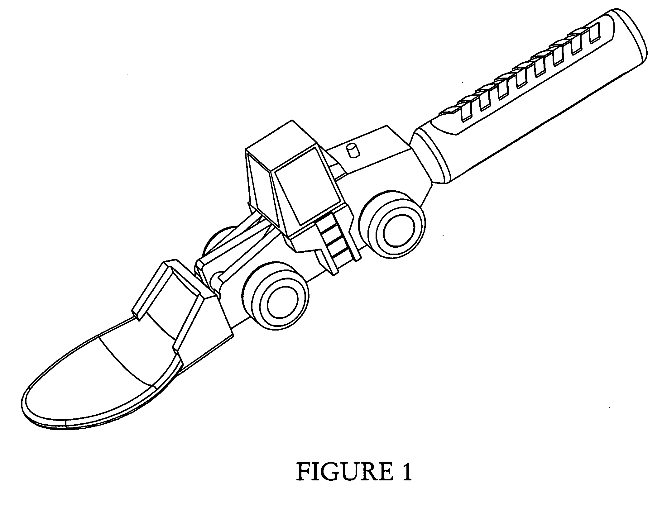 Eating utensil with integrated construction machine