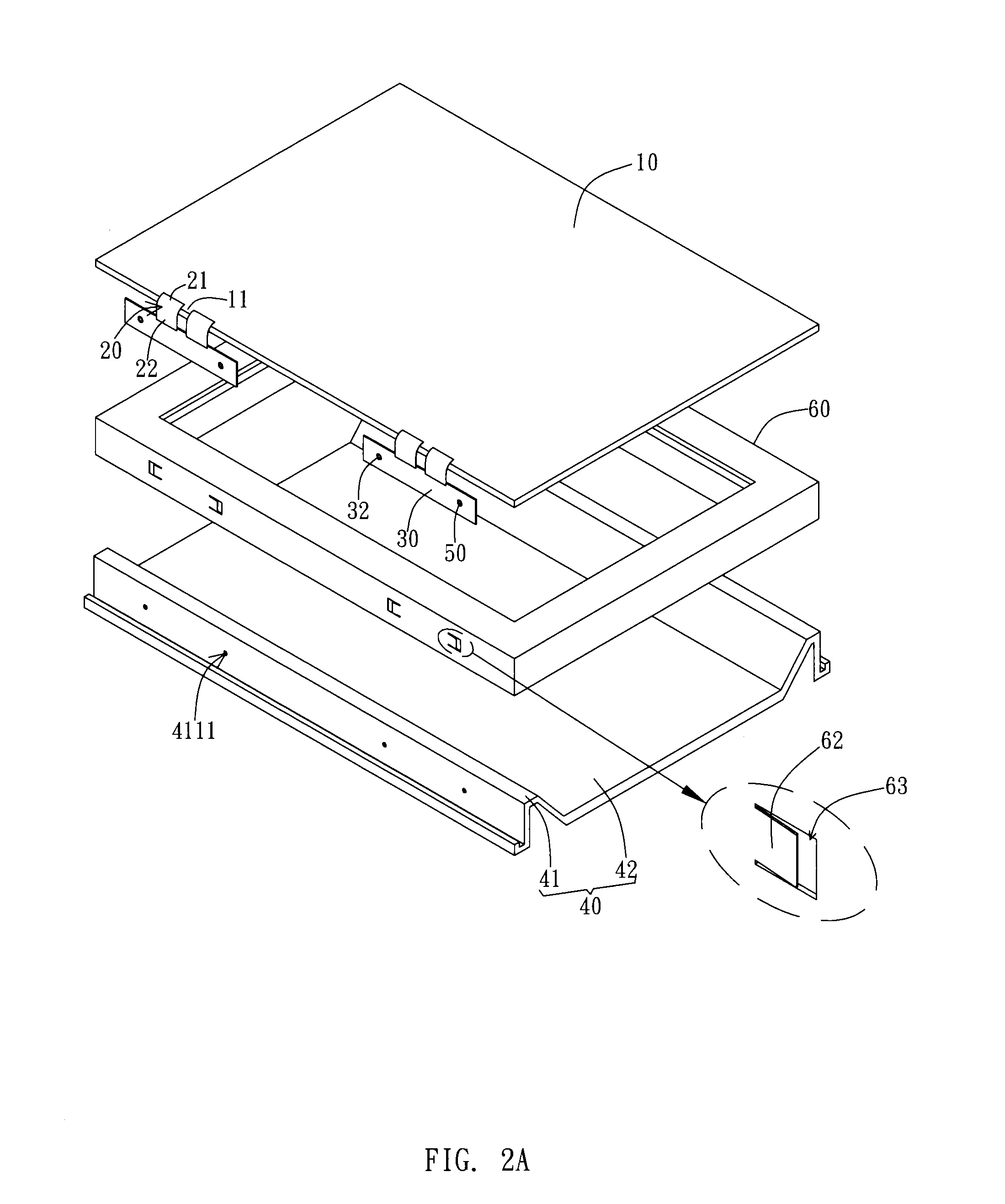 Flat Panel Display Module Having Anti-Shock Screw-Tightening Structure