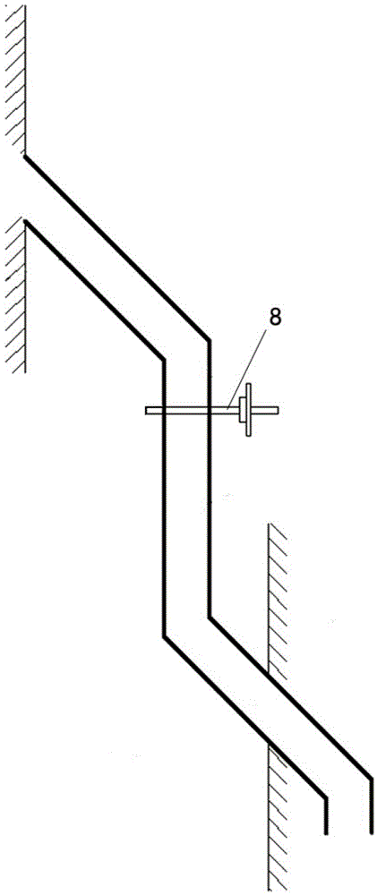 Slag falling device and circulating fluidized-bed boiler