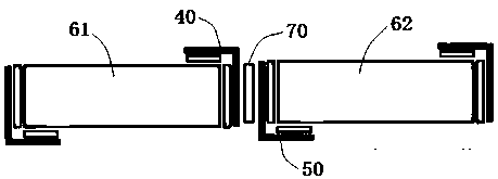 L-shaped connecting member for solar cell sheet and use thereof