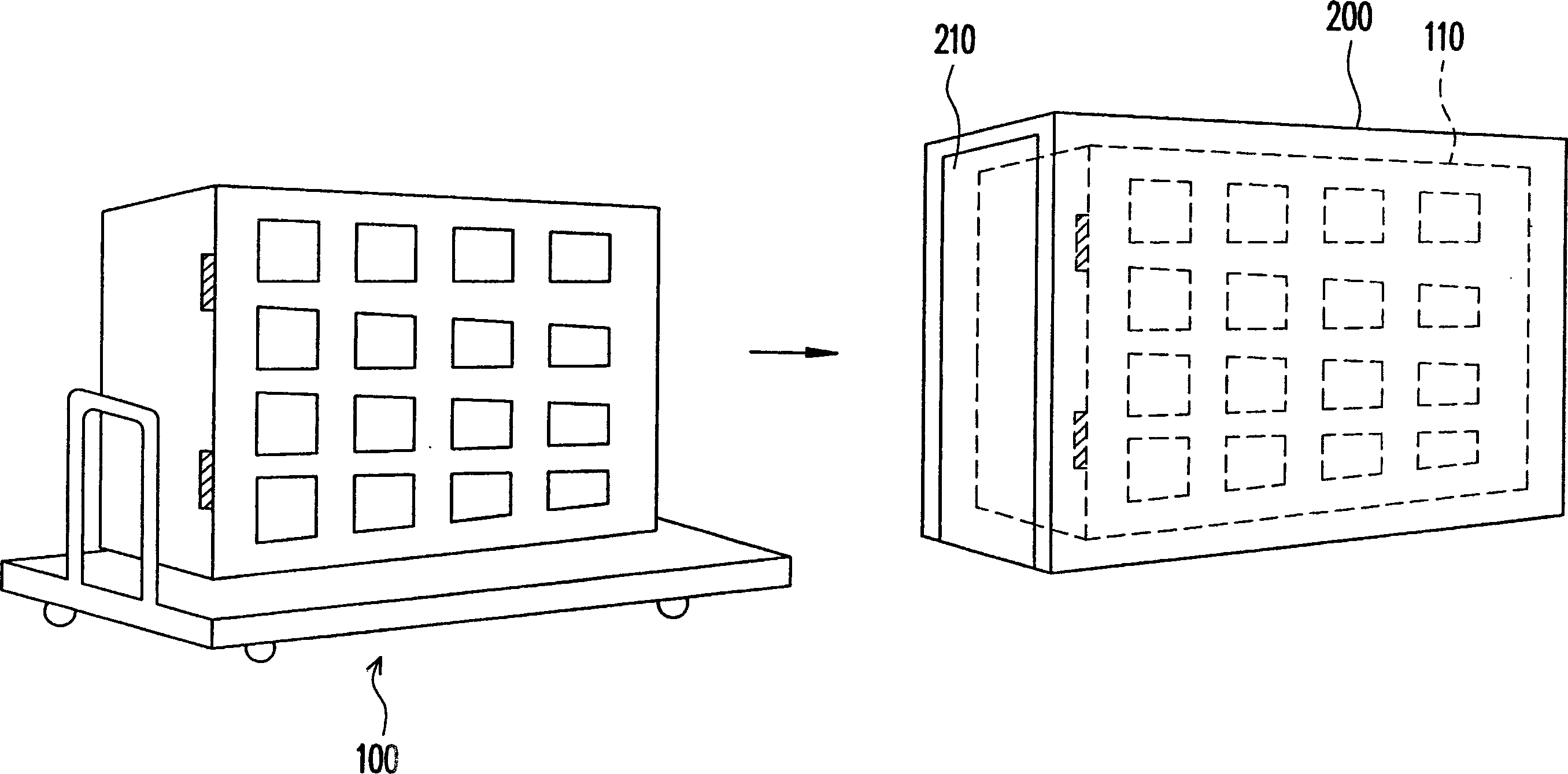 High temperature aging test device for display panel