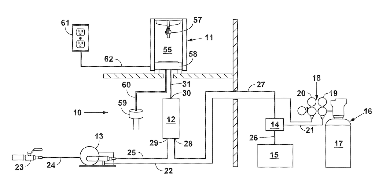 Method and apparatus for nitrogen gas infused cold brew beverages