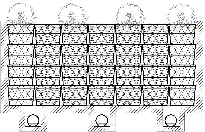 Basket type artificial wetland for treating decentralized rural domestic wastewater