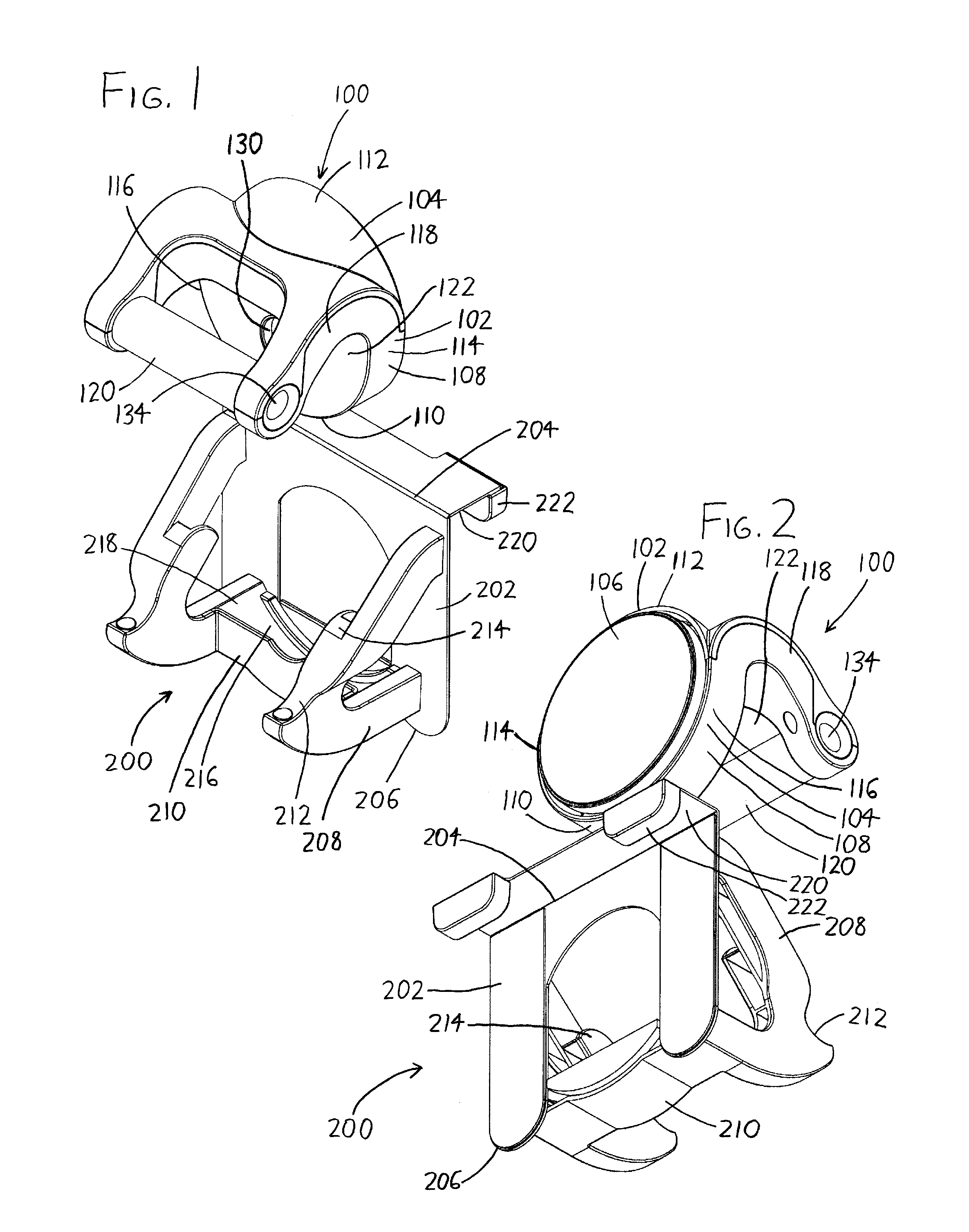 Push-up / chin-up exercise assembly