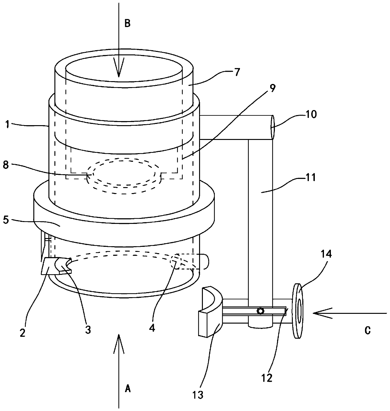 Ampoule bottle safety standard breaking-off device and an application method thereof