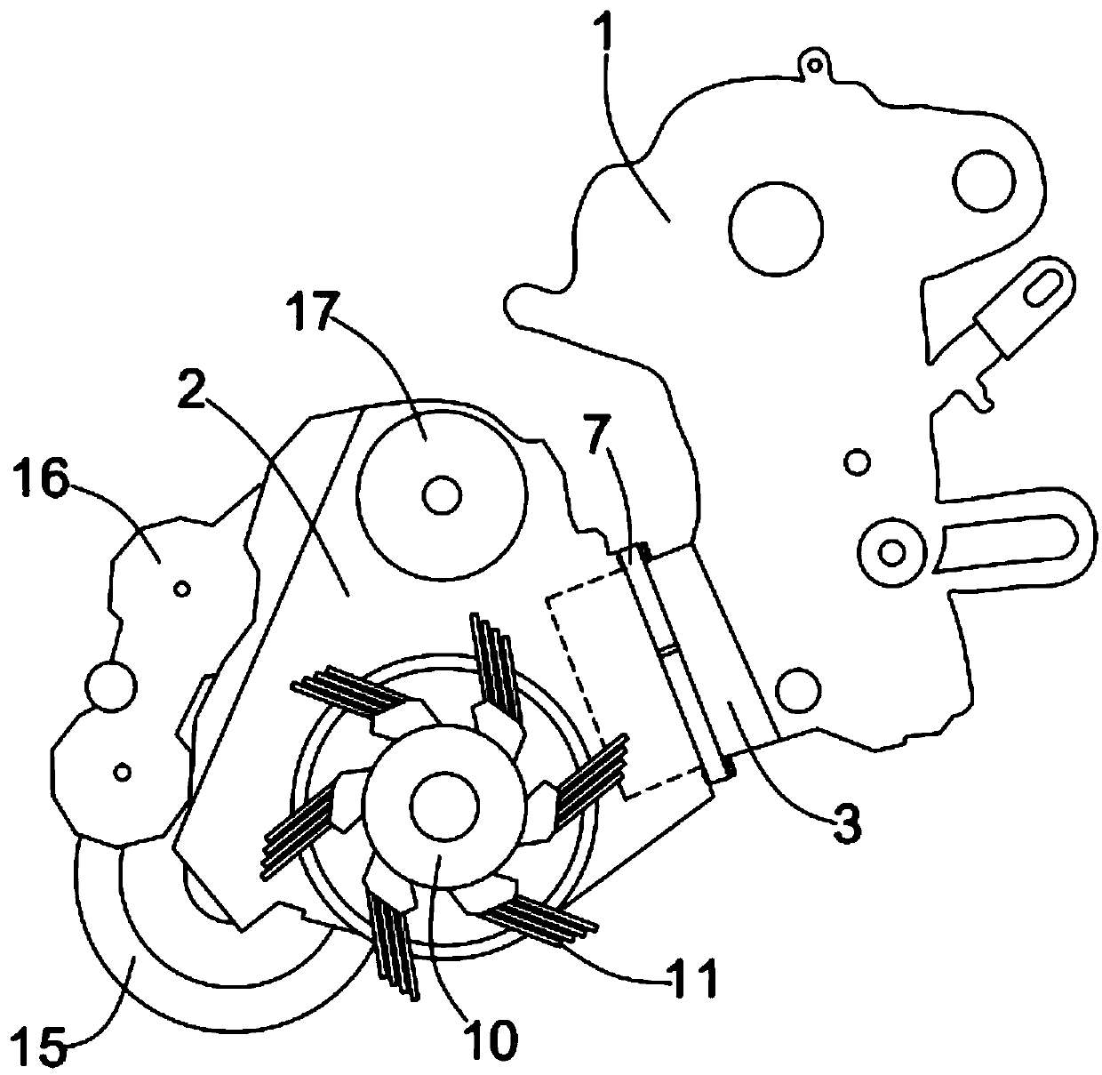 Swing type pickup mechanism for wrapping machine