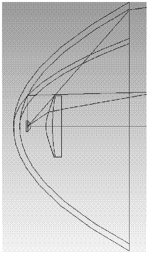 LED (light-emitting diode) light distribution system adopting free-form surface lens and reflector as well as design method of LED light distribution system