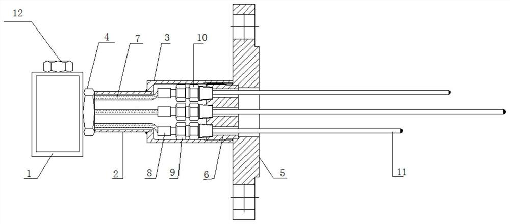 Special multi-point temperature measuring device for adsorption tower