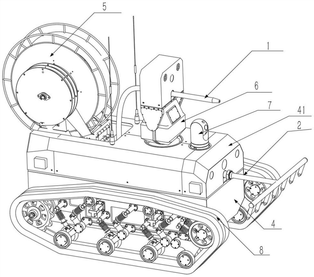 Robot for automatically cleaning and disinfecting container