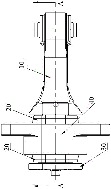 Rear assembled engine foot