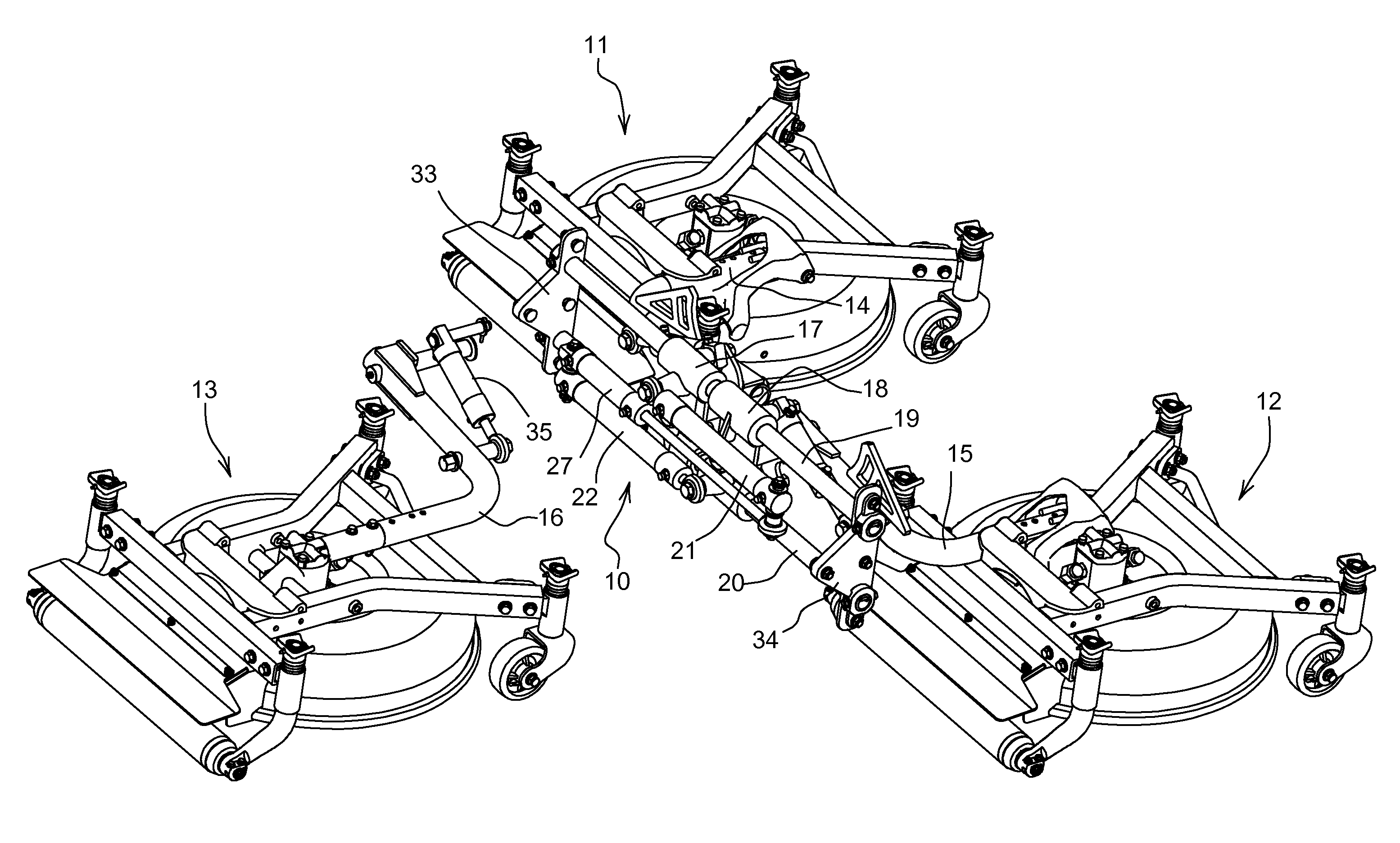 Shift mechanism for trim mower cutting units