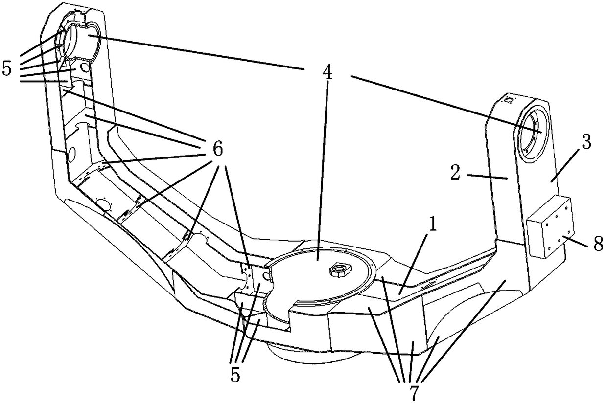 Yaw frame used for helicopter dynamic flight simulator