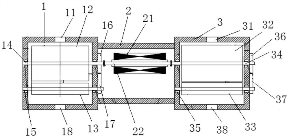 Straight-line roots pump