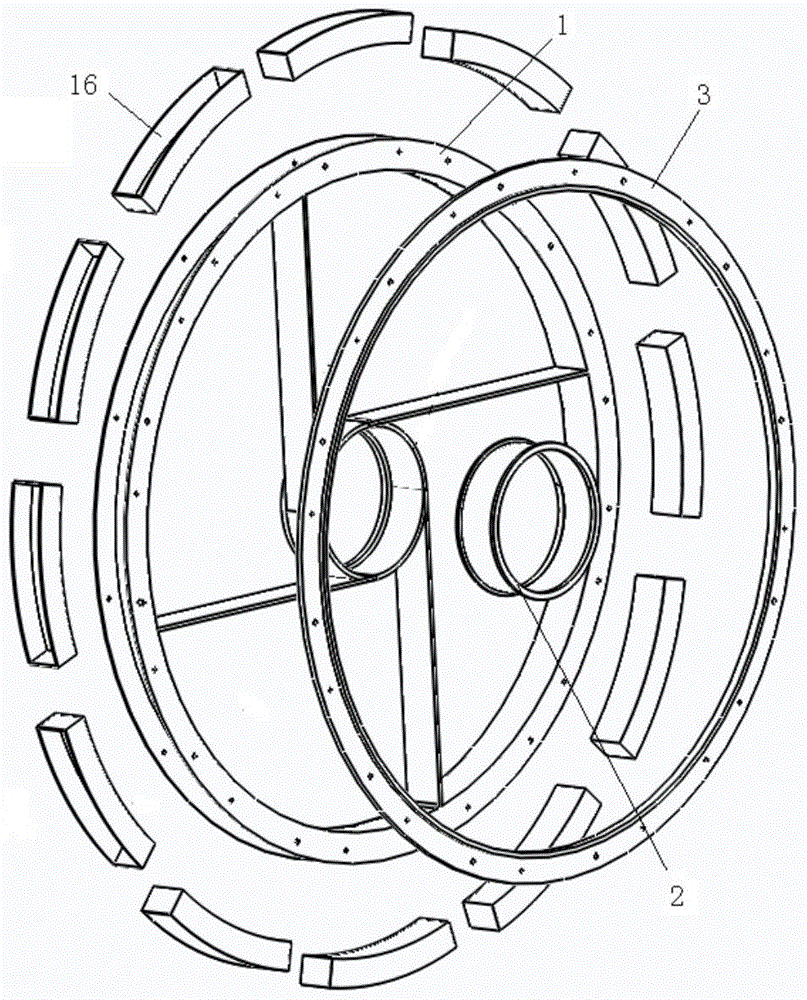 A space camera secondary mirror support structure