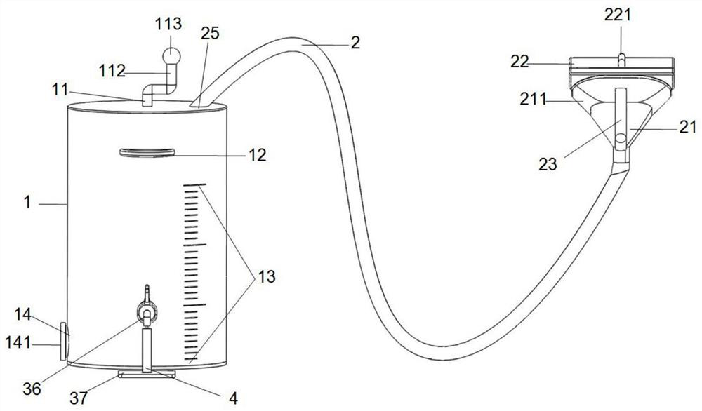 A 24-hour urine collection device