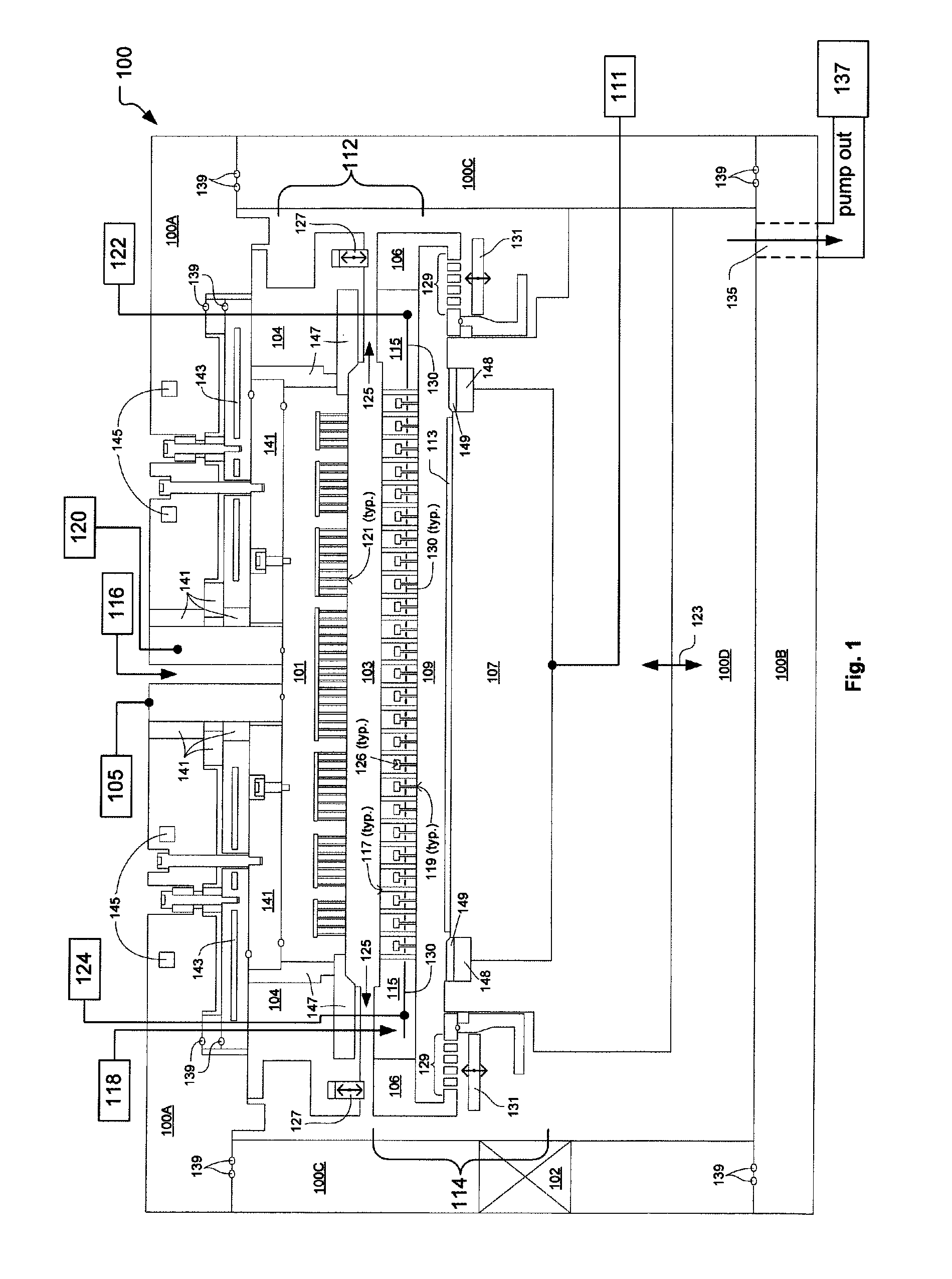 Dual plasma volume processing apparatus for neutral/ion flux control