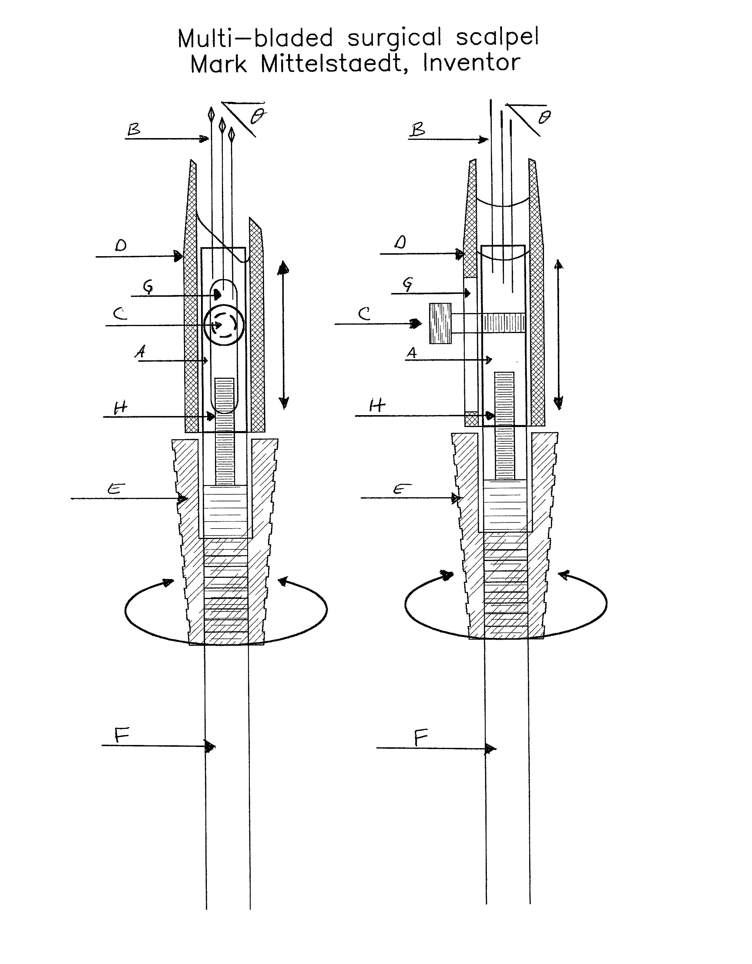 Multi-bladed surgical scalpel