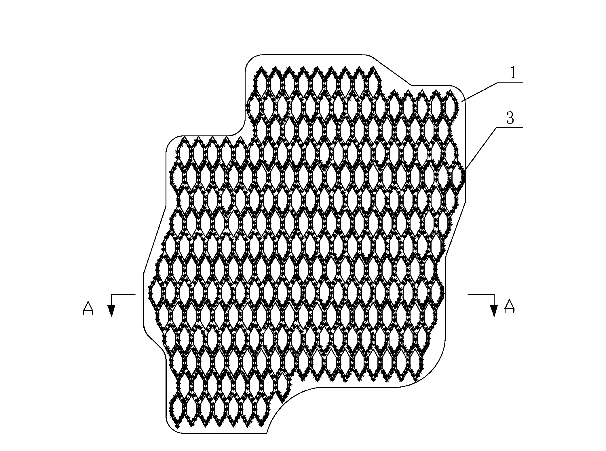 All fiber anti-skidding car foot pat and manufacturing method thereof