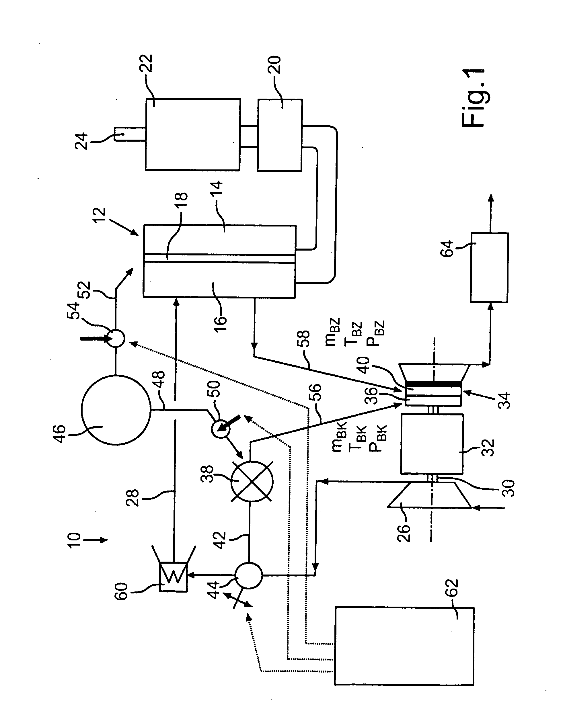 Air supply unit for a fuel cell stack, fuel cell system and method for operating an air supply unit