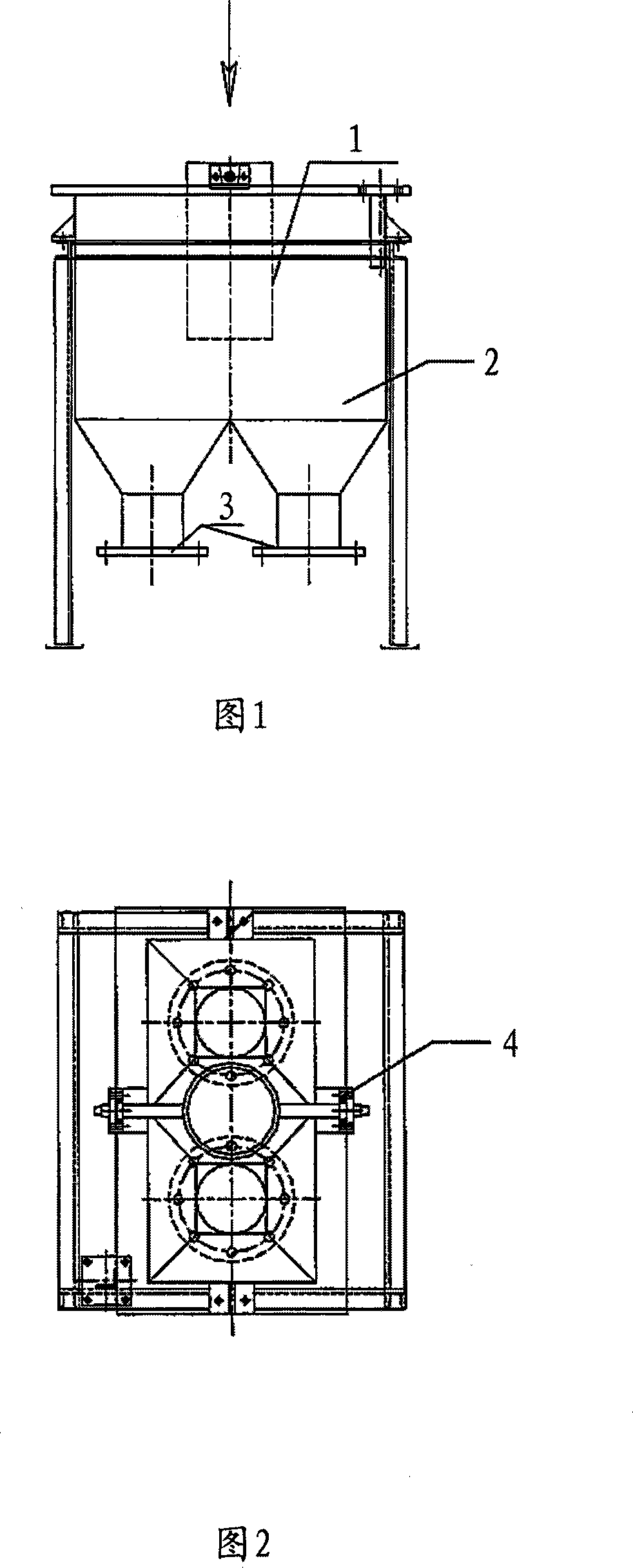 Bottom-flow distributing equipment for serous fluid cyclone station