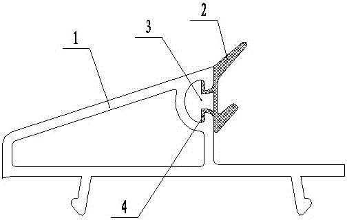 Window and door profiles with embedded strips