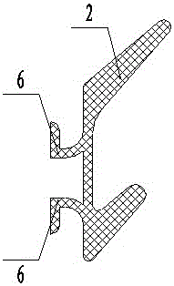 Window and door profiles with embedded strips