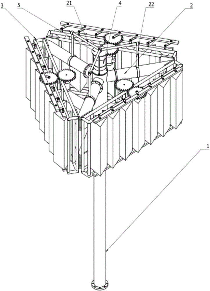 Multi-picture rotatable omnibearing displaying advertising device