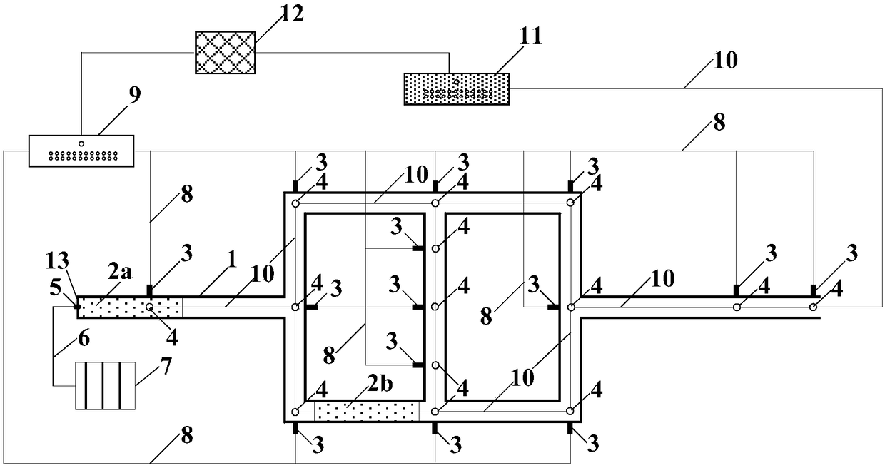 A test method for simulating repeated gas explosions in coal mine corner roadway networks