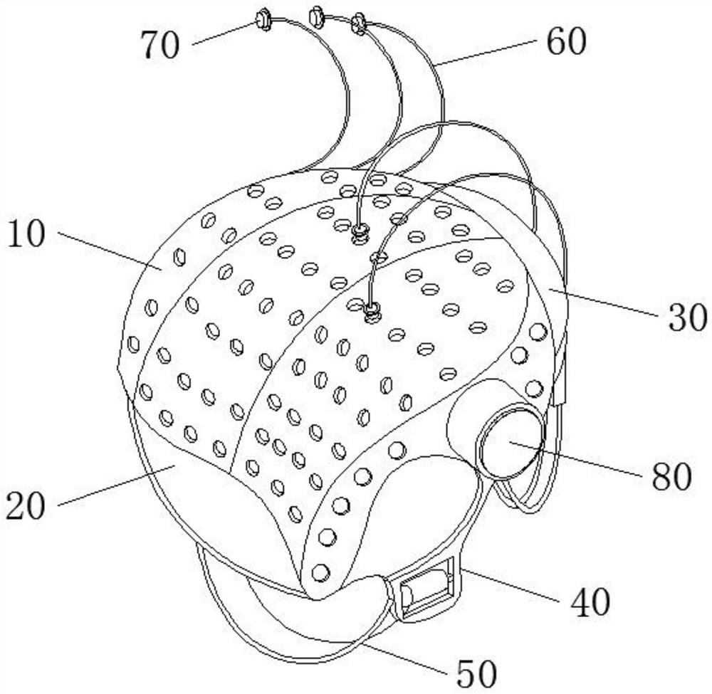 Electroencephalogram monitoring headgear for neurology department