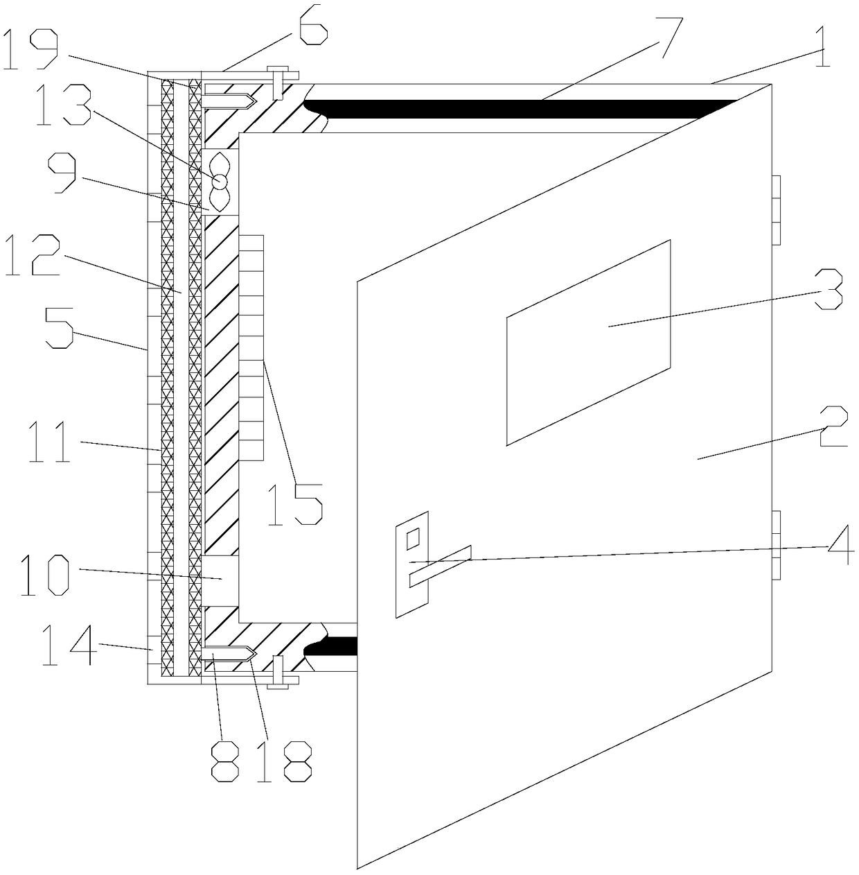 Electricity-larceny-prevention electric meter box with high dust-proof performance