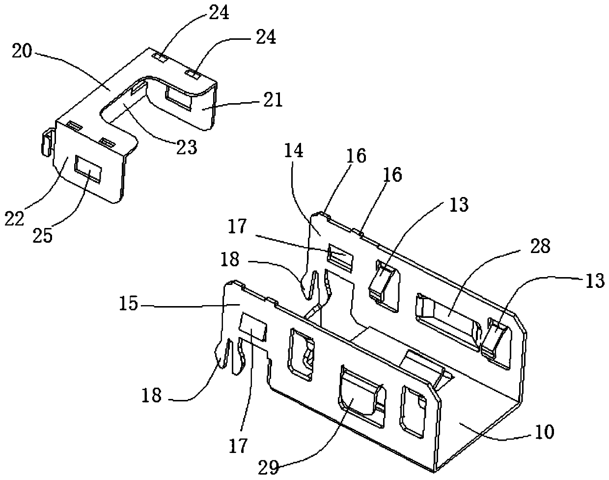 Edge-on capacitor fixing bracket and device thereof