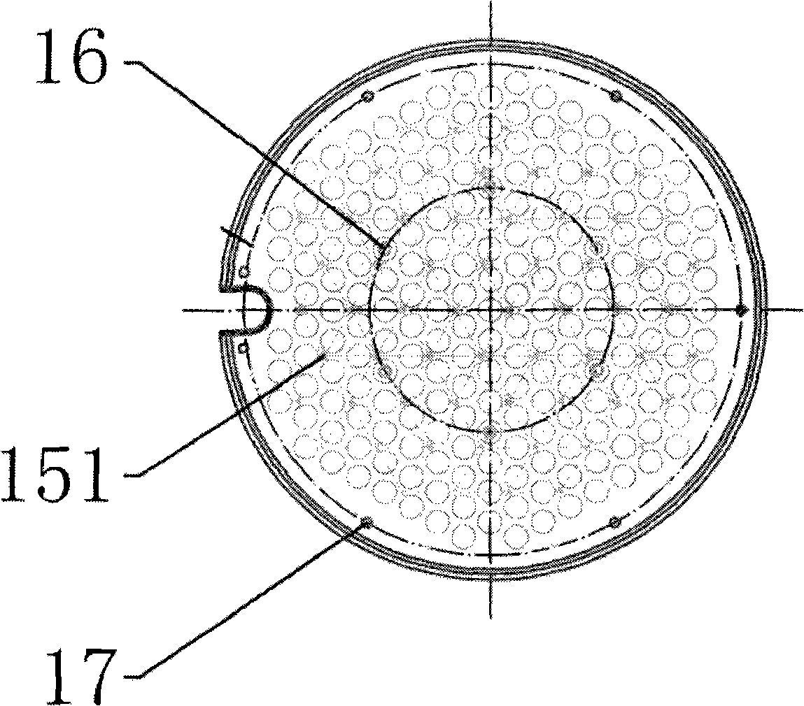 Feed liquid distribution film forming device of falling film evaporator