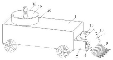 Sweet potato digging device with soil separating function