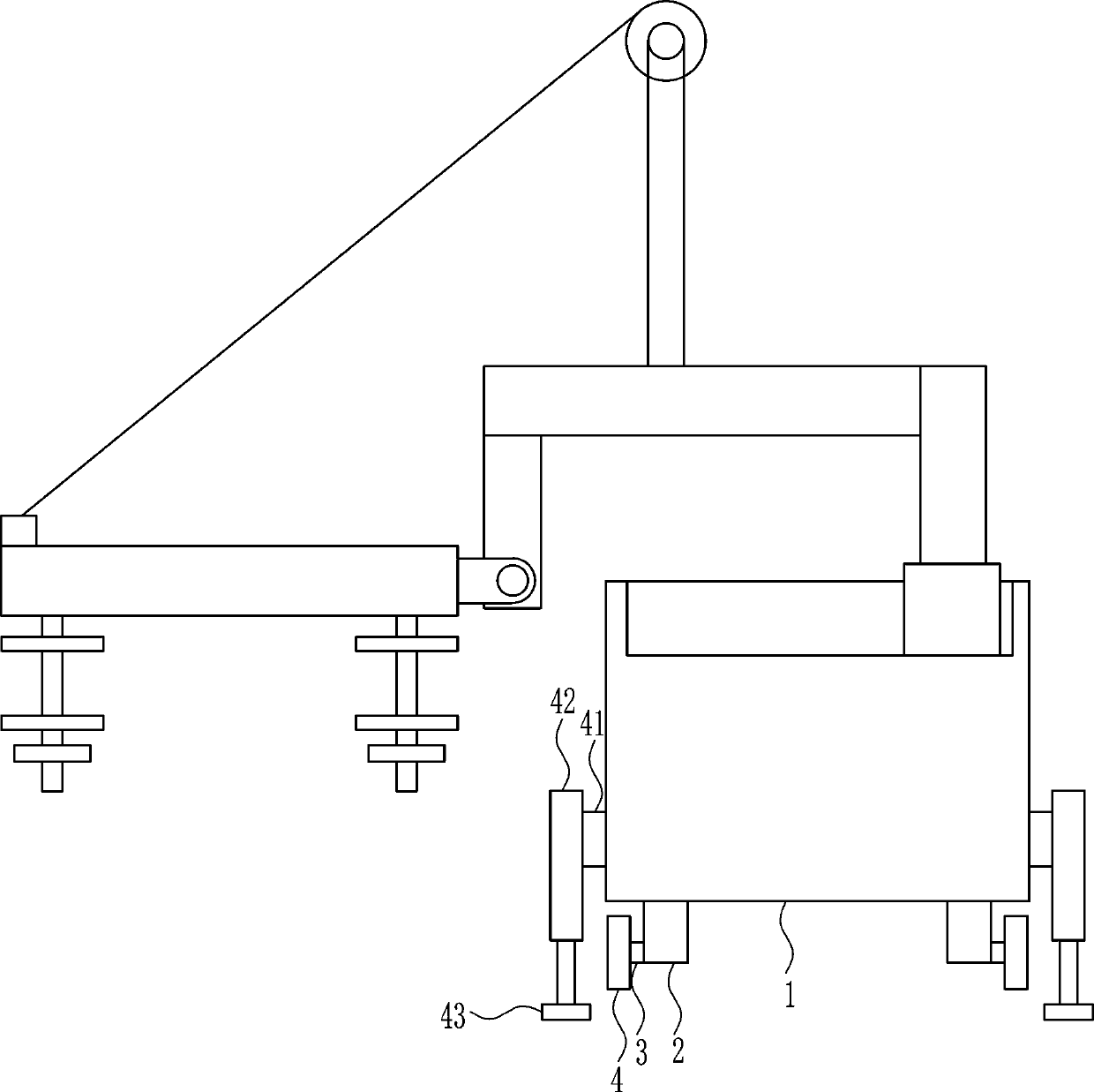 A pole displacement and erection device for urban buildings