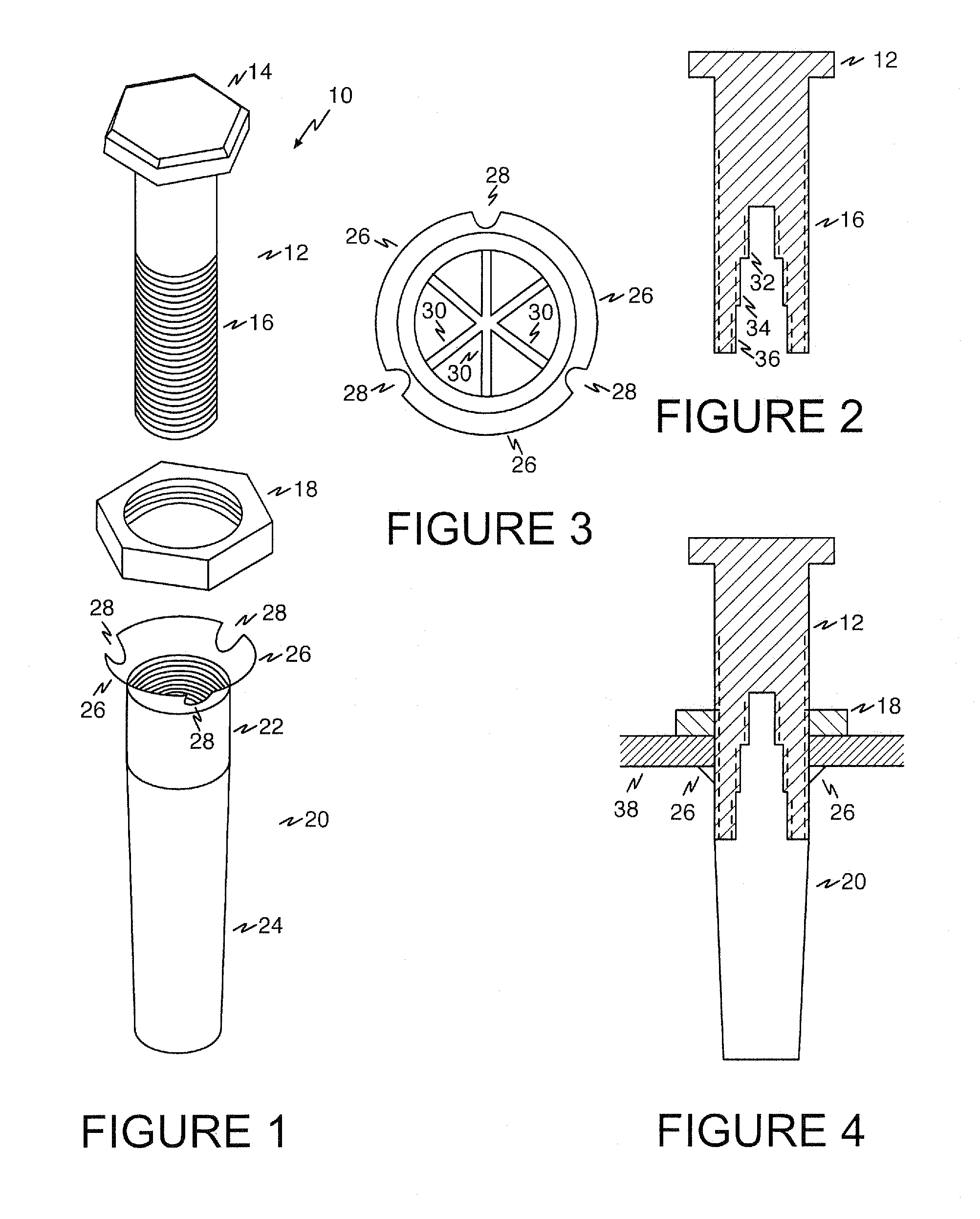 Threaded anchor for concrete metal deck floors