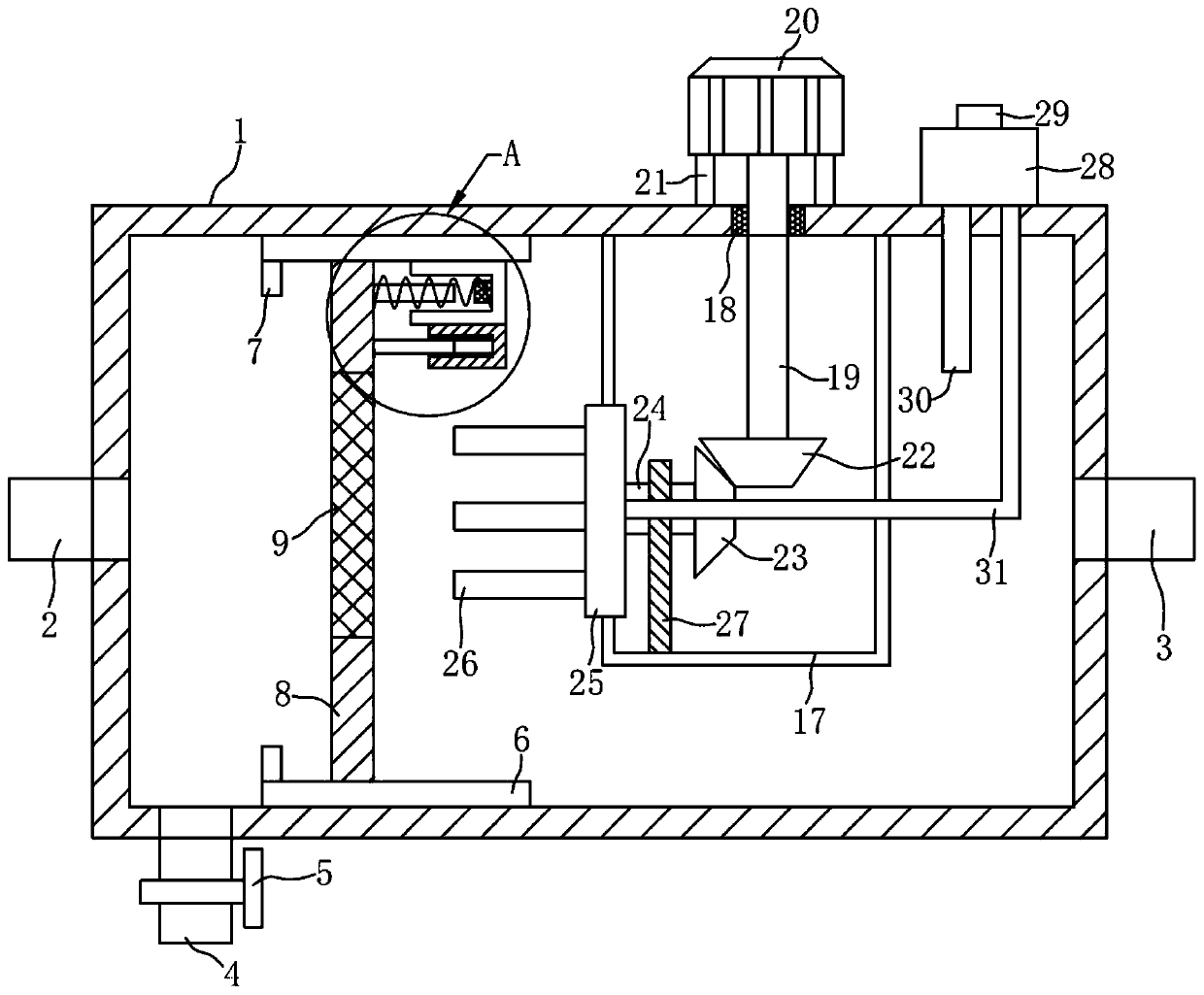 Filter with automatic counter-flushing device