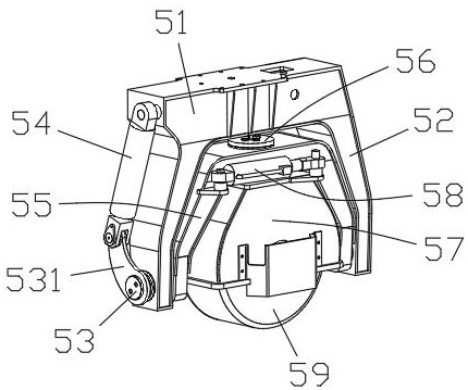 Bracket of self-deformation rubber-tyred rail construction vehicle