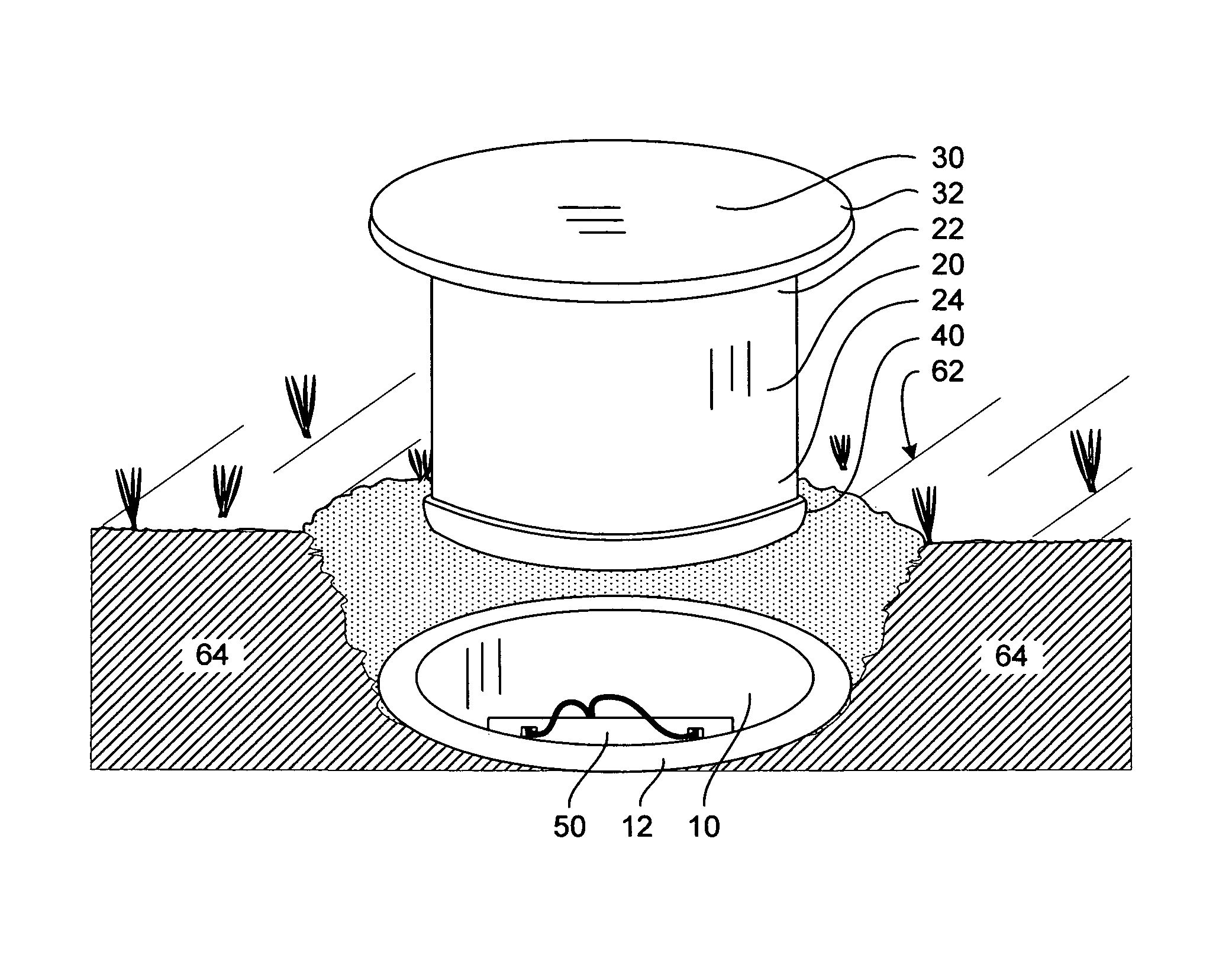 Underground battery container system