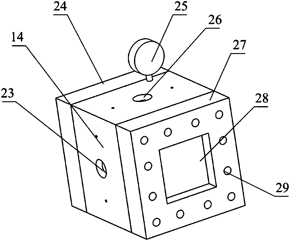 Interference spray test device for opposed piston engine