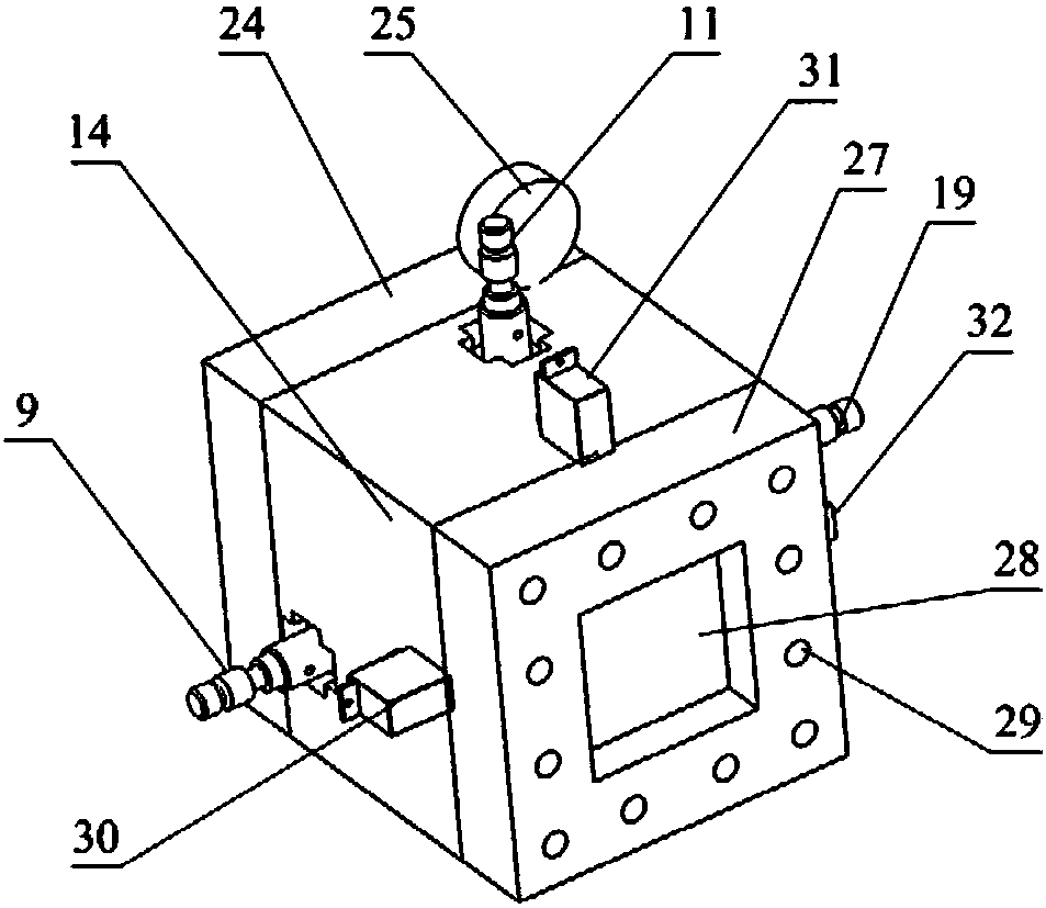 Interference spray test device for opposed piston engine