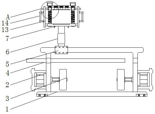 Position clamping and polishing device for automobile part production