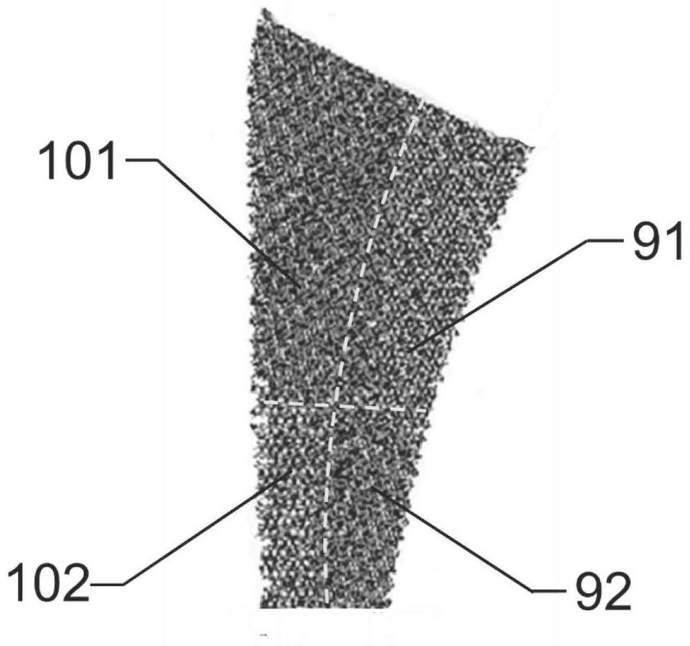 Cobalt alloy partition bone trabecula femoral stem and preparation method