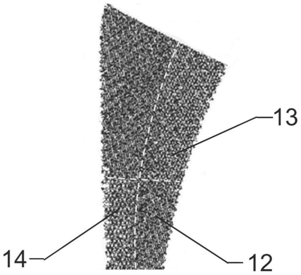 Cobalt alloy partition bone trabecula femoral stem and preparation method