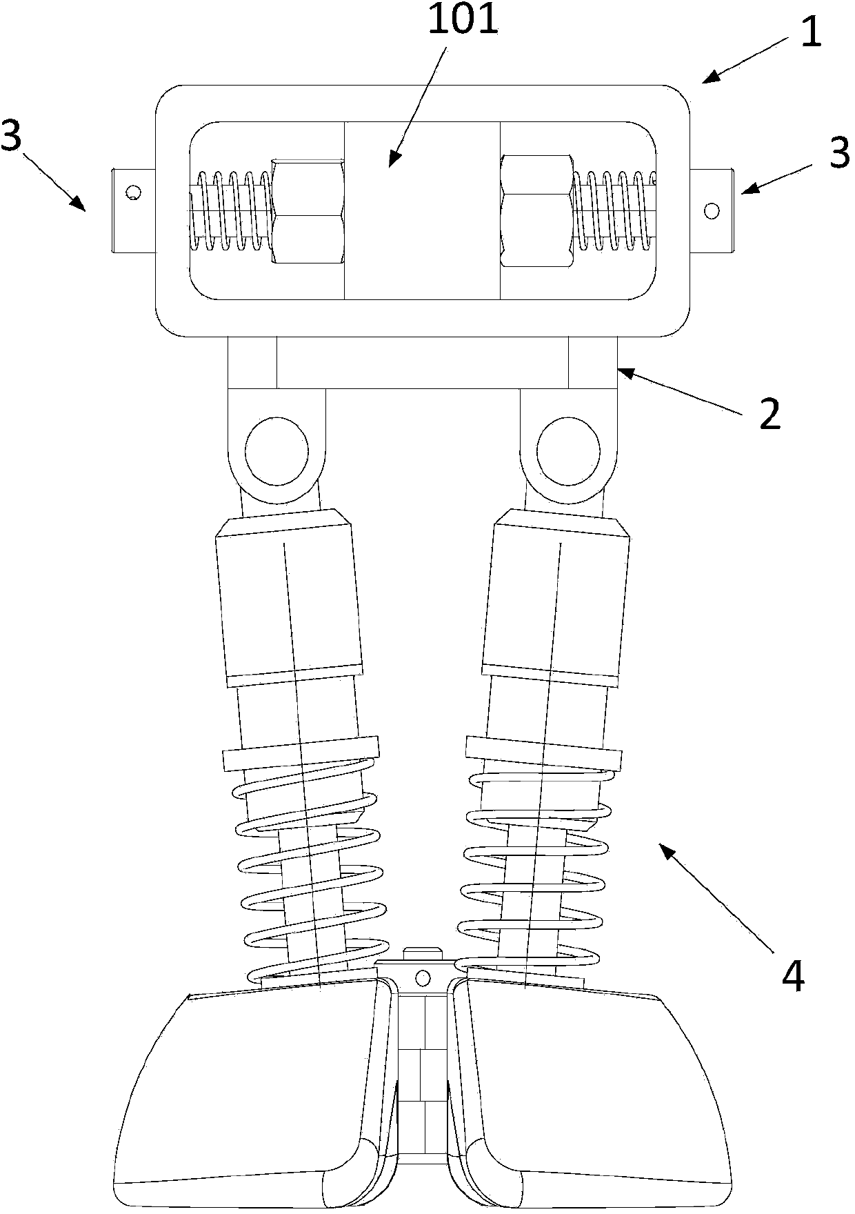 Modularization sheep foot simulation mechanical foot device