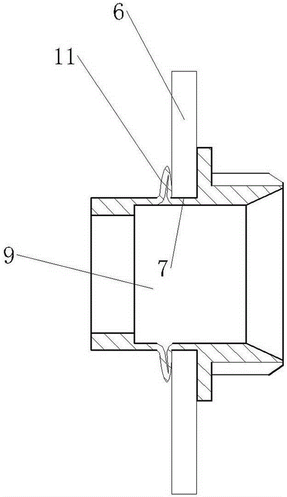 Rivet nut, method for processing waterproof joint on processed lamp shell and pressing block used in method