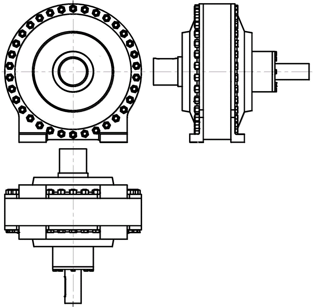 Eccentric shaft-connecting rod combined type load averaging method and speed reducer adopted in method