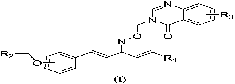 Quinoxaline-containing 1,4-pentadiene-3-one derivatives, and preparation method and application thereof