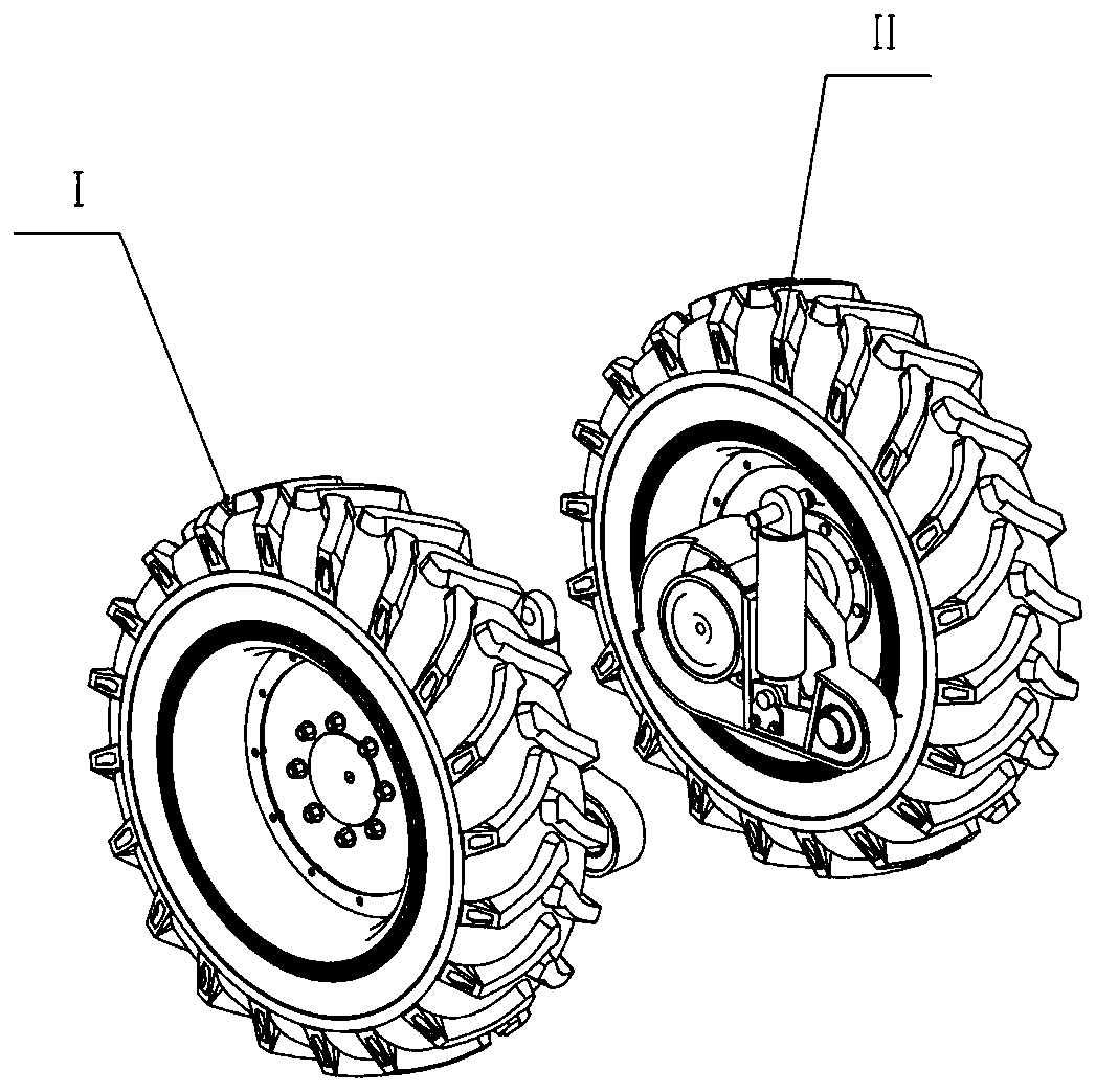 Floating rear axle of wheeled farming machine and wheeled farming machine